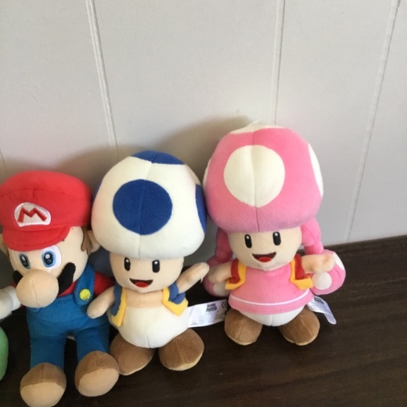 Mario Toadette Toad Bowser JR Plush Little Buddy Set Nintendo - Picture 4 of 8